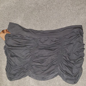 Black Ruffled Mini Skirt